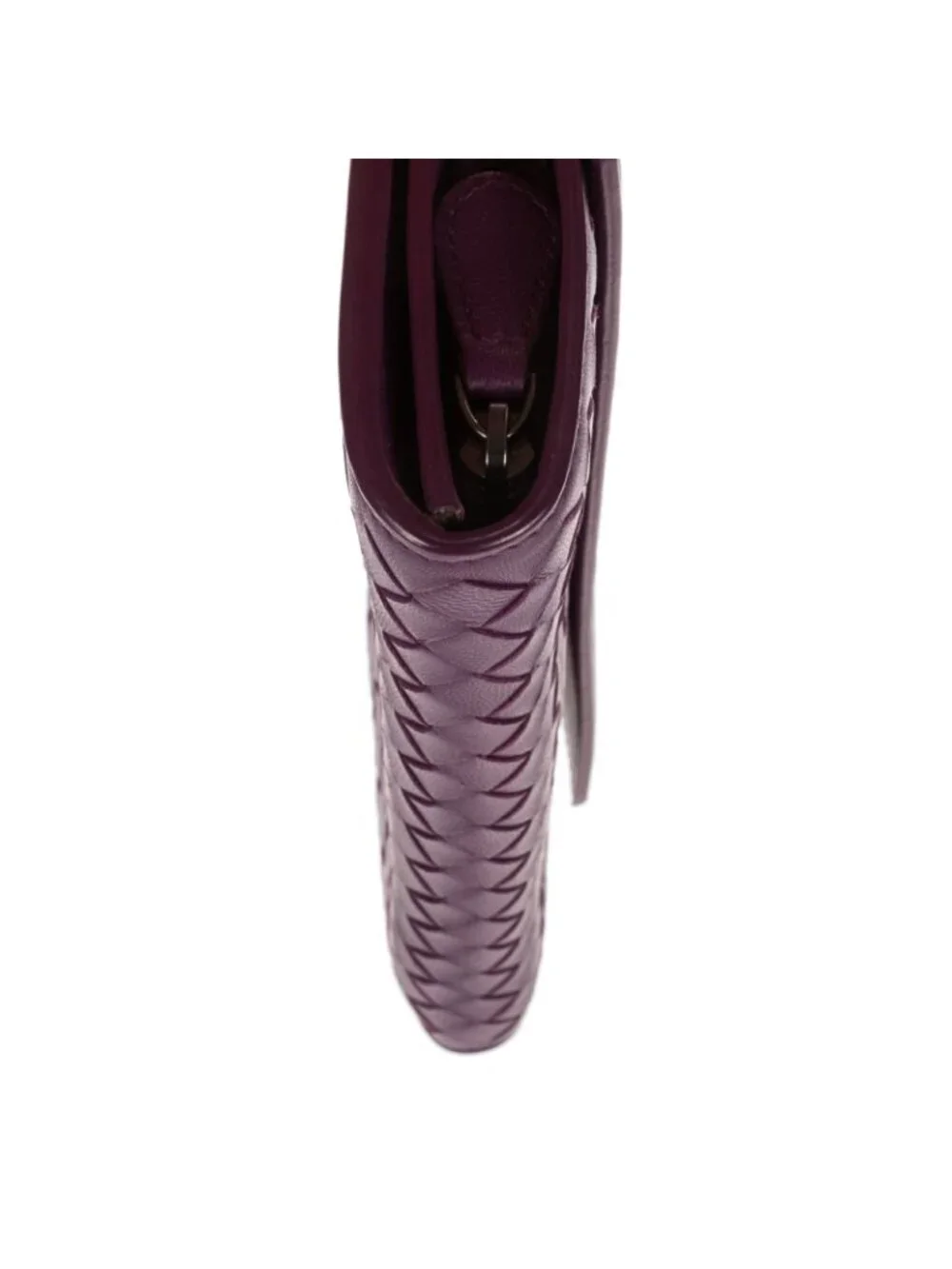 Bottega Veneta Giant Continental Flap Purple Intrecciato Calfskin Leathera